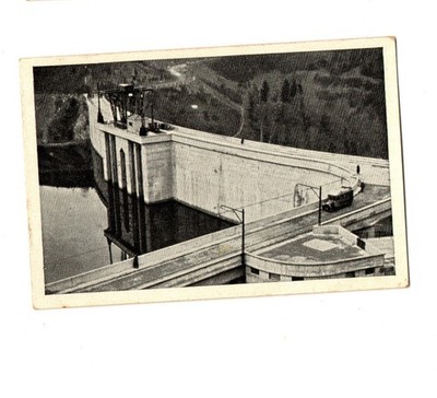 Trump trading card - dam at Saalberg i. Th. - Miracle of Technology