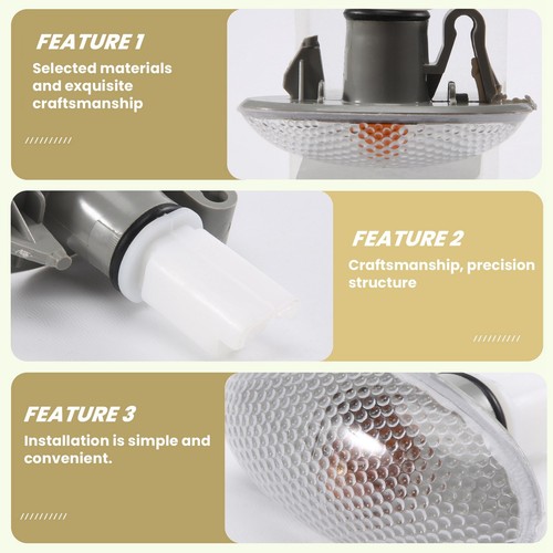 632574 2 X Turn Side Marker Light Repeater Lamp Indicator for 206 407 607 O6G5 - Foto 3 di 7