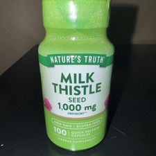 Milk Thistle 1000 mg 80 Silymarin Extract 100 Vegan Capsules, Dietary Supplemen