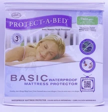 NWT Protect A Bed TWIN Waterproof Mattress Protector Anti-Allergy Dust Mites 10”