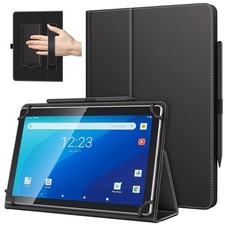 10.1 Inch Android Tablet Case Black with Pen Loop Universal Holder Sleeve Cover