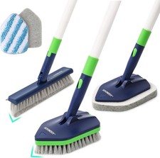 4 in 1 Shower Cleaning Brush, 58" Extendable Tub and Tile Scrubber Set