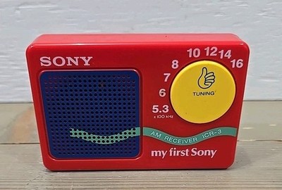 Vintage Sony ICR-3 AM Receiver 80's Radio My First Sony (Working)