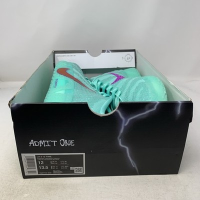 Nike Ja 3 '12 Time' Statue of Liberty Mint Green Sneakers, Size 12