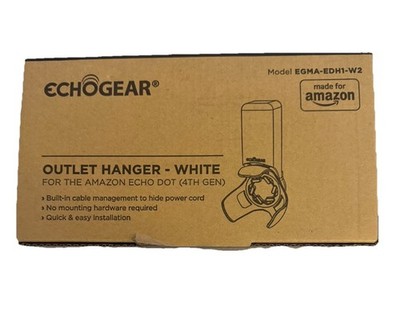 New Echogear Outlet Hanger Amazon Echo Dot 4th Generation Model: EGMA-EDH1-W2