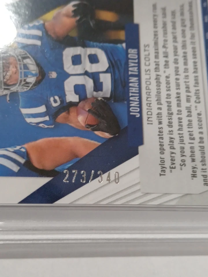 2023 Panini Phoenix - Jonathan Taylor #52 Fire Burst /340 PSA 10 Colts POP 5! - Image 2 of 4