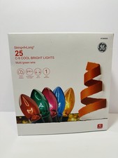 GE 25 C-9 Cool Bright Lights Christmas Lights Multi Colors 16 FT