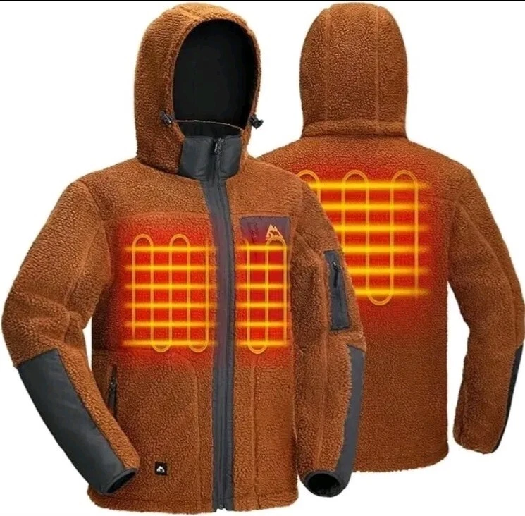 Kings Trek Heated Jacket Men’s M Sherpa Fleece Windproof Winter Coat New
Opens in a new window or ta
