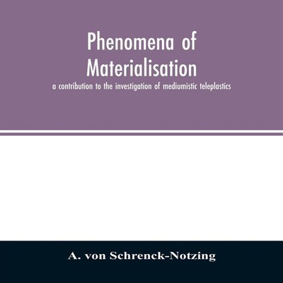 Phenomena of materialisation a contribution to the investigation