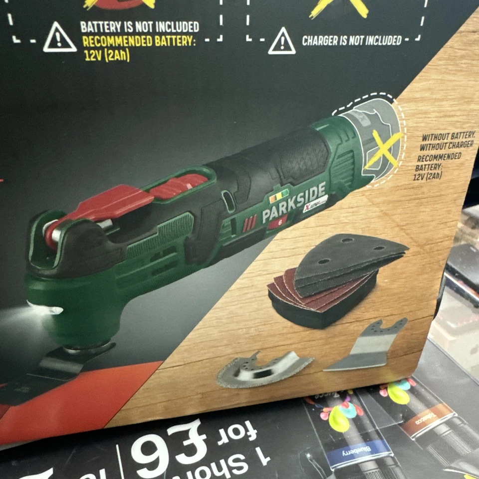 Parkside Cordless Multi-Purpose Tool 12V  PAMFW 12 E4 bare unit only - Image 3 of 4