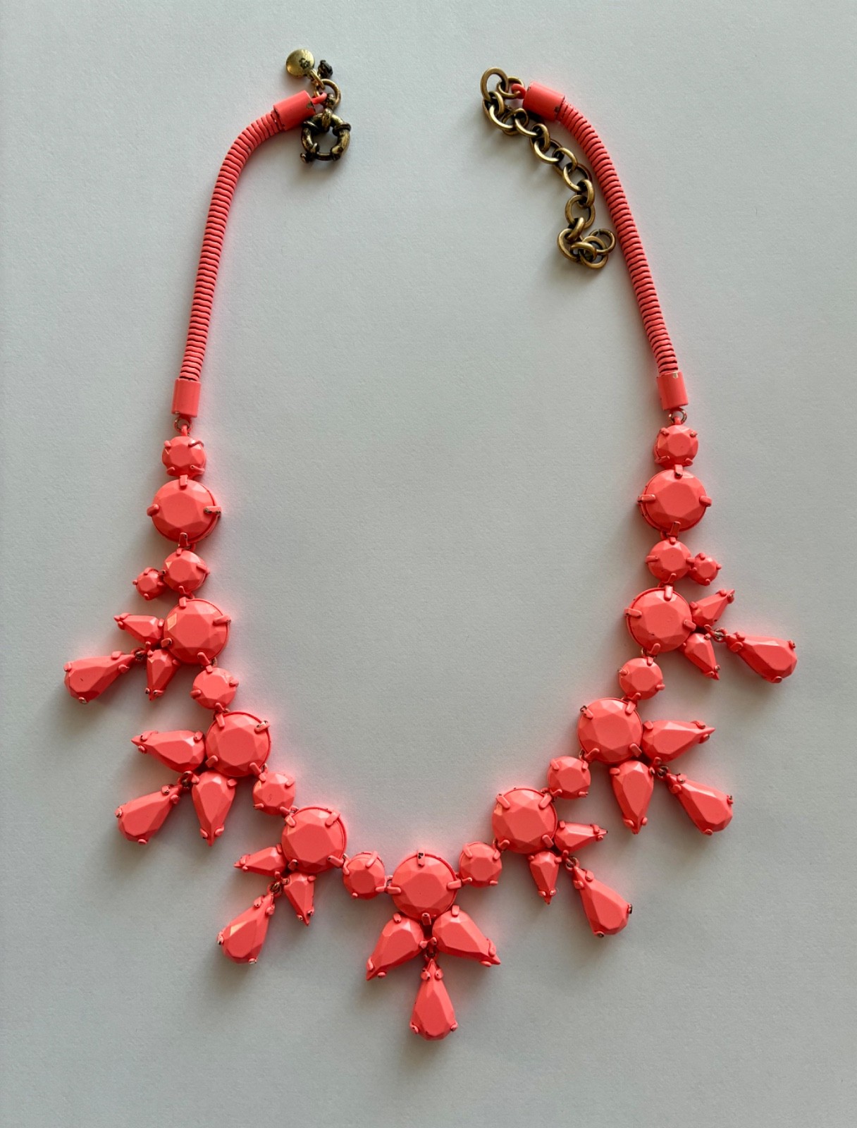 J.Crew Coral Enamel Necklace
