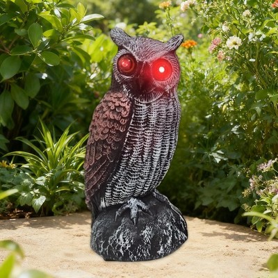 Gefälschte Eule Köder, um Vögel zu verscheuchen Vogelschreck für Outdoor Hinterhof Rasen