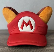 Nintendo Super Mario Plush Cosplay Hat Red Mario Cap Ears Costume Nintendo