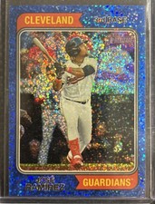 2023 Topps Heritage - Jose Ramirez #11 Chrome Blue Sparkle