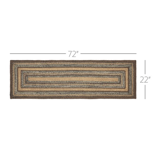 Accent Rug/Runner Espresso Jute Rustic 22x72 Rect No Slip Floor Decor VHC Brands - Picture 4 of 7