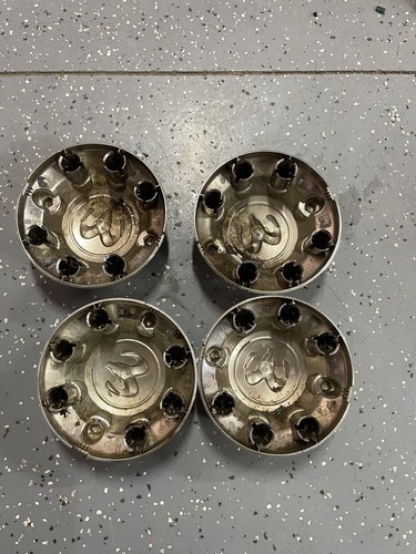 2009-2018 Dodge Ram 2500 3500 8 Lug Chrome Hub Caps USED OEM 45043. SET OF 4!! - Picture 4 of 5