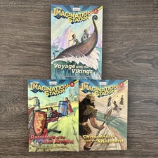 Lot 3 Imagination Station Books Voyage Vikings Red Knight Shepherd Hering Kids