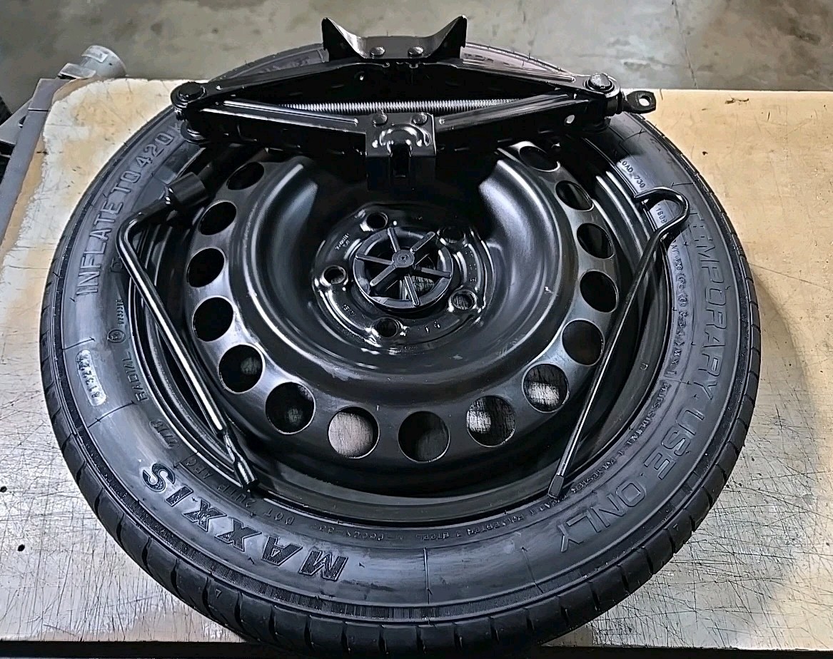 SPARE TIRE 16" WITH JACK KIT FITS 2013 THRU 2022 HYUNDAI VELOSTER COMPLETE KIT 