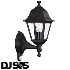 MASSIVE 71422/01/30 - Outdoor Wall Lantern Light With PIR  IP44 Black