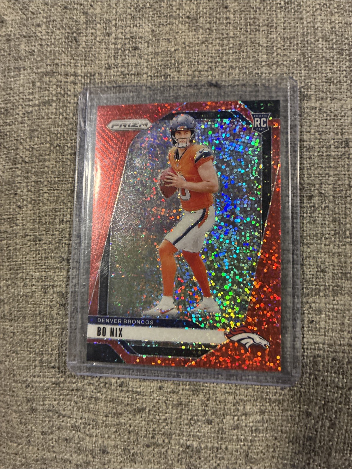 2024 Panini Prizm Rookies Bo Nix #309 Red Sparkle Case Hit SSP Broncos 🔥🔥🔥🔥