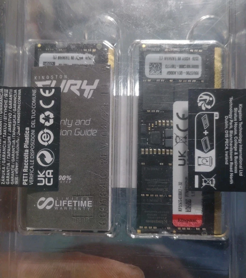 Kingston Fury Impact PnP KF556S40IBK2-32 32GB (16GB x2) DDR5 5600 CL40 SODIMM - Image 2 of 2