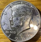 Bent 1969-S Kennedy Proof Silver Half Dollar