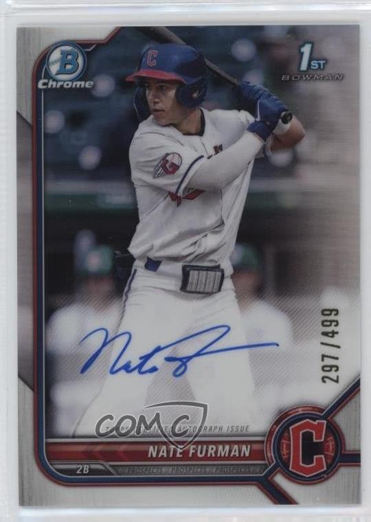 2022 Bowman Draft Chrome Pick Refractor 297/499 Nate Furman #CDA-NF Auto yj0