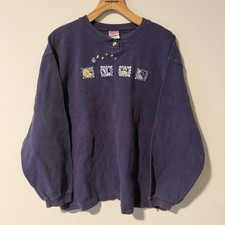 Vintage The Disney Store Winnie the Pooh Sweatshirt Long Sleeve Button Neck XL