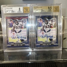 2021 Panini Playbook - Rookie Javonte Williams #115 RED 3/5- BLACK 1/1 Rookie AU