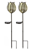 Solar Gartenstecker BlüTe, 2Er Set Gartendeko, Beleuchtung, Deko Leuchte