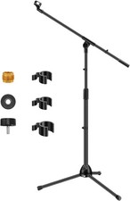 Microphone Stand, Boom Arm Mic Stand Floor Detachable Height Adjustable Heavy...