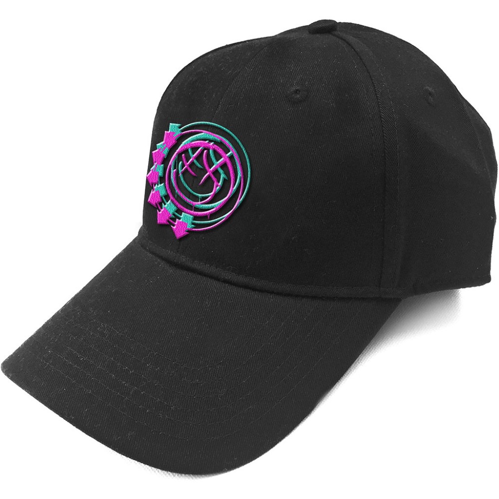 Blink 182 Double Six Arrow Smile Black Baseball Cap NEW OFFICIAL