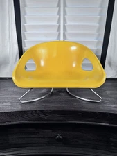 Vintage Cosco MCM Child's Shell Chair Mid Century Atomic Booster Seat 60s Yellow