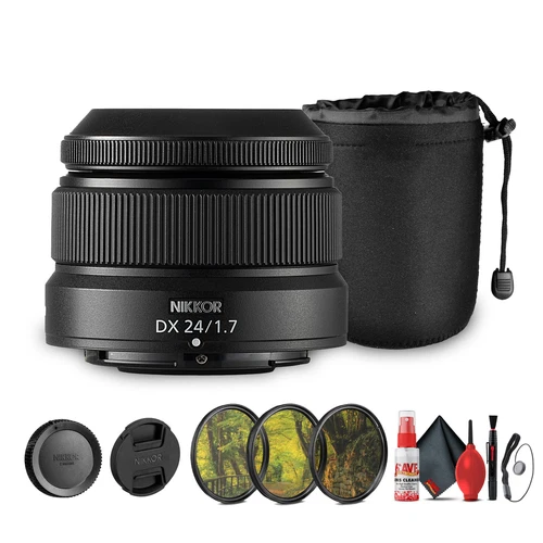 Nikon Z DX 24mm f/1.7 Lens | APS-C Prime, Fast Aperture, Lightweight - Bundle
