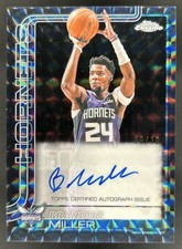 2025-26 Topps Chrome Update Brandon Miller Auto Black Geometric Refractor #/10