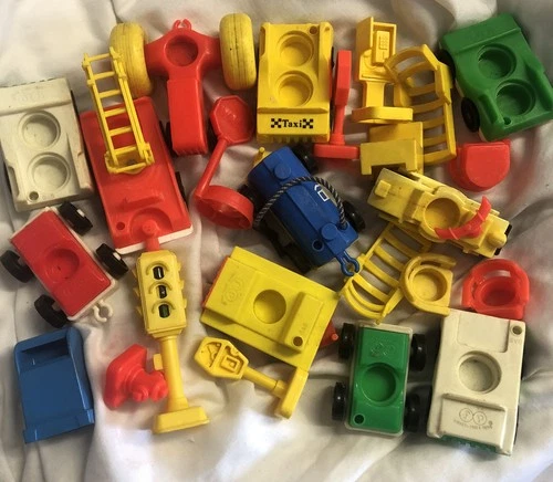 Vintage Fisher-Price Little People Mixed Vehicles-Lot -  Cars