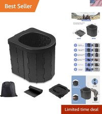 Portable Toilet for Camping & Travel - Sturdy Commode with 400 lbs Capacity