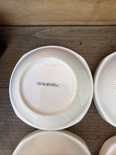 Kenilworth U.S.A. Hall Bowl White Square Round Edges - 4 Total - Picture 12 of 19