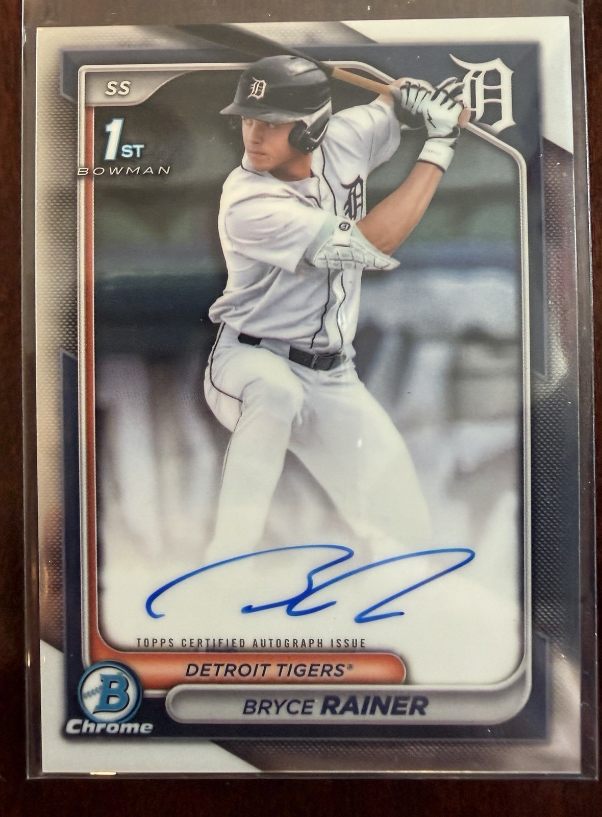 BRYCE RAINER - 2024 Bowman Draft Chrome 1st Prospect Auto #CPA-BR Tigers