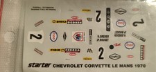 Decal   Chevrolet Corvette n°2- Le Mans 1970  --43e