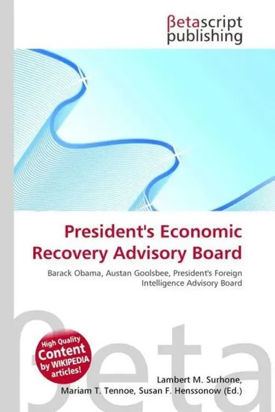 Lambert M. Surhone (U. A.) | President's Economic Recovery Advisory Board | Buch-image
