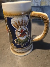 Vintage Budweiser Anheuser Busch Beer Stein Mug Staffel Stoneware West Germany