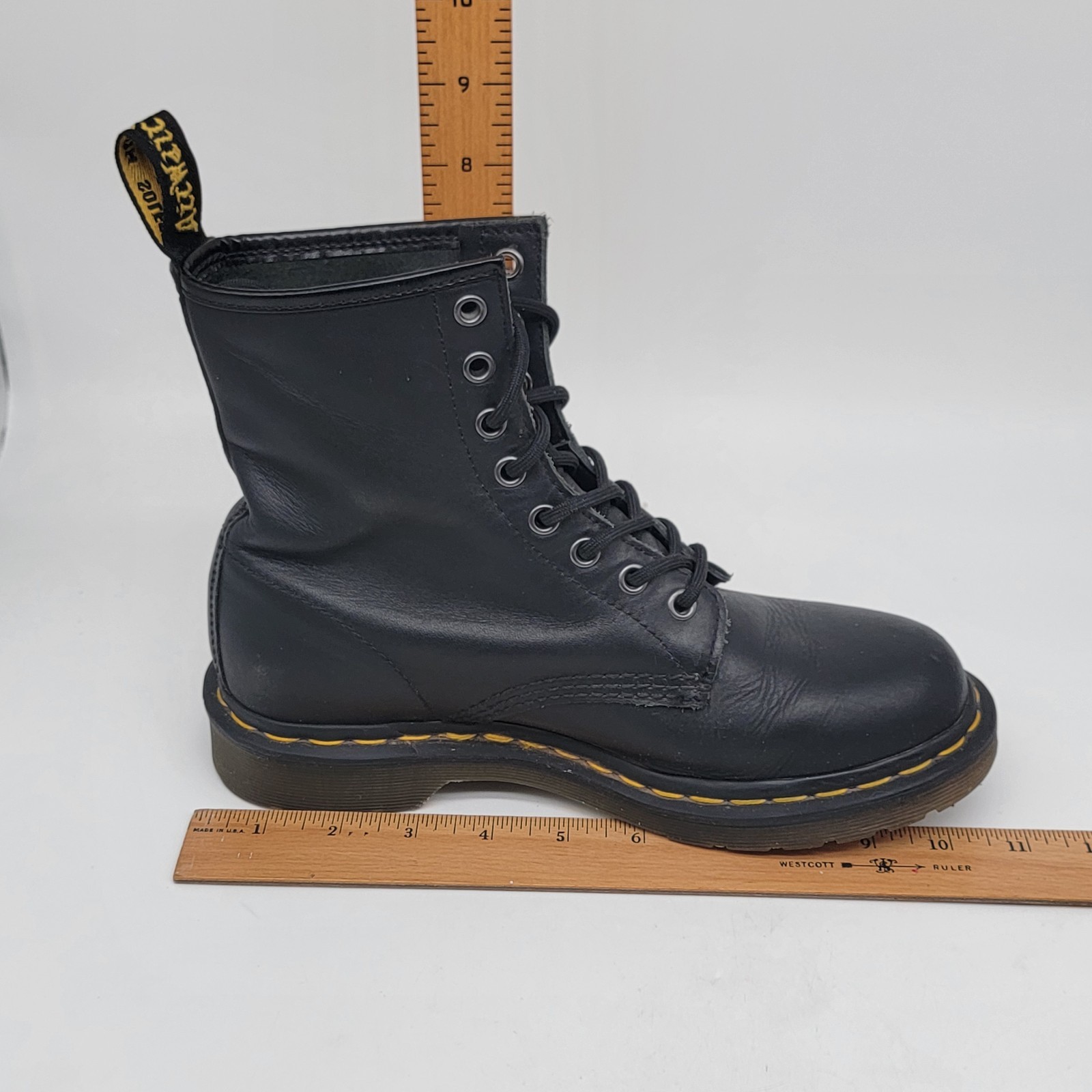 Black Doc Martens Air Wair The Original, US 7, 1460 Lace Up Combat Style Boots thumbnail 21