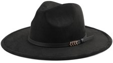 Celia Wide Brim Fedora Hat for Men Women Big Rancher Felt Hat US, Alpha, Siz...