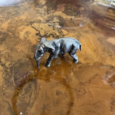 schöne massive Zinn tin Elefant Elephant 5x3cm Figur Skulptur