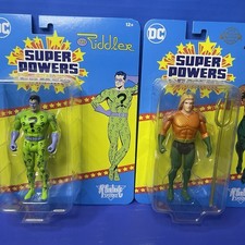 DC Super Powers Aquaman AND Riddler 5    Figure McFarlane Wave 9 Retro NEW Sealed