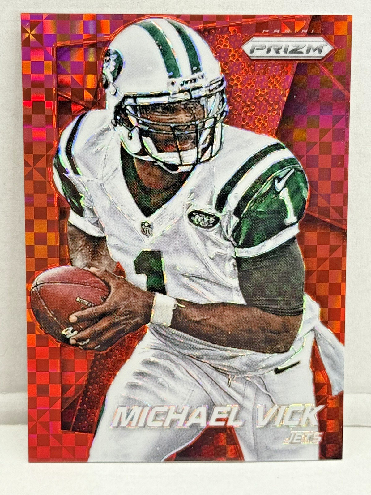 MICHAEL VICK 2014 Panini Prizm Red Checker 85/125 New York Jets #176