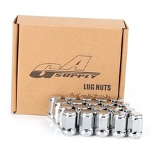 1/2x20 Lug Nuts 20pcs, Chrome 1/2'' 1/2"-20 Silver 20pcs 1.38" 35mm 19mm Hex