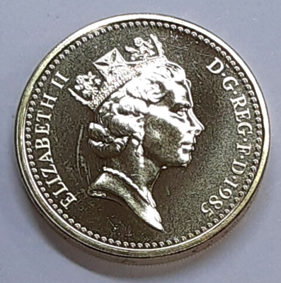 1985 Great Britain One Pound Coin of Elizabeth II Gem Proof-Like