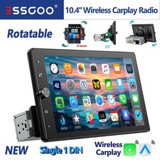 10.4'' Wireless Apple CarPlay/Android Rotatable 1 DIN Car Stereo Radio Bluetooth